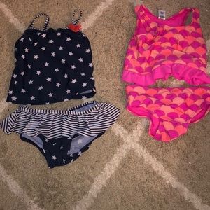 Carters and Joe Boxer 2-piece swimsuits!